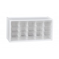 Plasdent 14-Drawer Unit - Black Frame (17 ⅝" W x 9 ⁶⁄₈"H x 7 ⅛"D)